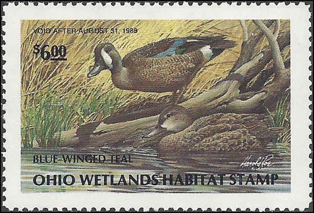 OH6 Mint,OG,NH... State Duck Stamp.. SCV $12.00