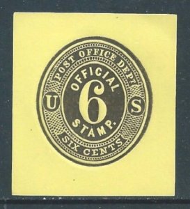 U.S. Cut Square #UO12 Mint 6c Official, Lemon