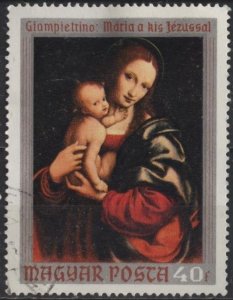 Hungary 2053 (used cto) 40f Madonna & Child by Giampietrino (1970)