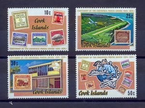 Cook Islands 1974 Sc#408/411 UPU CENTENARY/STAMPS ON STAMPS/PLANE Set (4) MNH