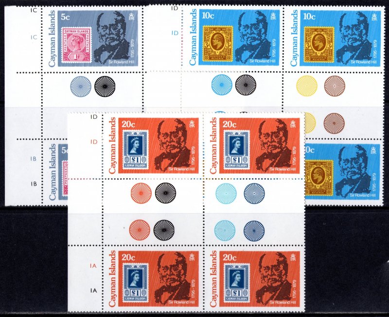 Cayman Islands 1979 Sc#426/428 STAMPS ON STAMPS/SIR R. HILL BLOCK TRAFFIC LIGHTS