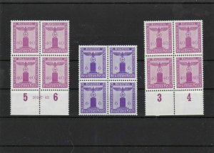 germany 1938 offical mounted mint stamps blocks ref 6929