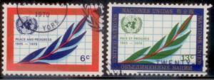 United Nations New York 1970 SC# 209-10 Used TS1