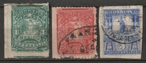 Mexico 1896 Sc 257-8,261 used