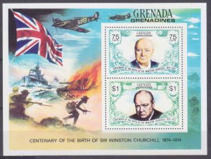 1974 Grenada Grenadines 34-35/B4 100 years of Winston Churchill