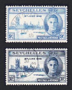 Seychelles World War II Victory 2v cancelled SG#150/51 SC#149-50