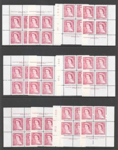 1953 Canada QEII Karsh #327 Matched Blocks pl. 1, 2, 3 VF-NH HP $18.00-