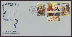 Vanuatu 342-345 Christmas U/A FDC