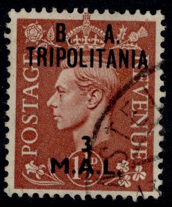 BRITISH OC ITALIAN COLONIES GVI SG T16, 3l on 1½d pale red-brown, VFU. Cat £15.