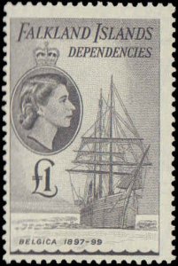 Falkland Islands Dependencies #1L33, Incplt Set, High Value, 1954, Ships, NH