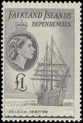 Falkland Islands Dependencies #1L33, Incplt Set, High Value, 1954, Ships, NH