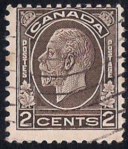 Canada #196 2 cent King George 5, Stamp used AVG