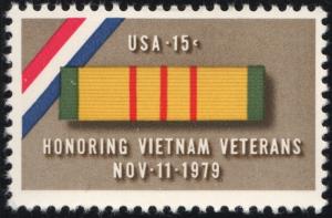 SC#1802 15¢ Vietnam Veterans Single (1979) MNH