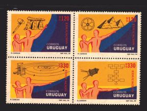 EDUCATION STONE DOLMEN PYRAMID PRESS SOLAR SYSTEM SPACE URUGUAY #1364 MNH STAMP 