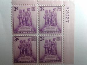 SCOTT # 837 NORTHWEST TERRITORY PLATE BLOCK  VERY DESIRABLE MINT NEVER HINGED