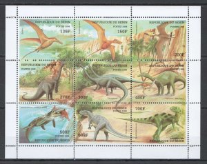 Uu0912 1998 Benin Fauna Prehistoric Animals Dinosaurs 1Kb Mnh