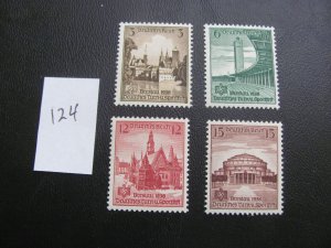 Germany 1938 MNH SC 486-489 SET  XF 16 EUROS (124)