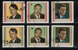 GUINEA Scott # 519-21, C107-9 Used - Robert & John Kennedy, Martin Luther King