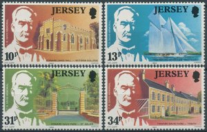 Jersey 1985 MNH People Stamps Howard Davis Philanthropist Boats 4v Set