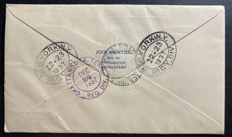 1938 Salisbury Southern Rhodesia First Day Cover FDC To Chattanooga TN USA 