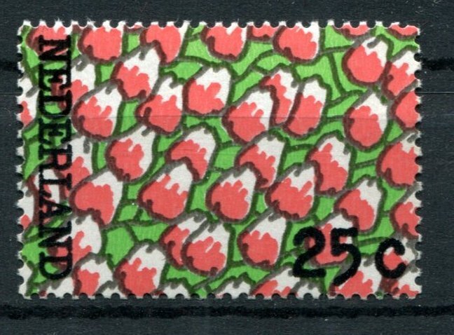 Netherlands Sc#503 MNH, 25c rose, gray & grn,  (1973)