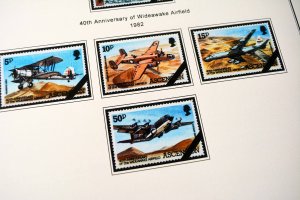 COLOR PRINTED ASCENSION ISLAND 1922-1999 STAMP ALBUM PAGES (104 illustr. pages)