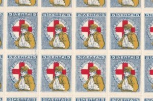Greece  Red Cross 1918 roulette mint never hinged full stamps sheet R19858