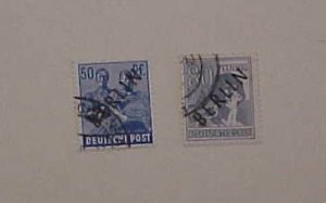 BERLIN STAMP  #13A,16  cat.$83.00 USED