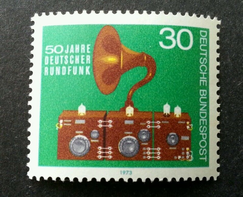 Germany 50th Anniv Of German Broadcasting 1973 Musical instruments (stamp) MNH