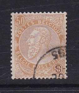 Belgium  #70 used 1893 Leopold 50c without tab