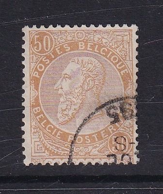 Belgium  #70 used 1893 Leopold 50c without tab