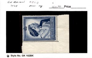 Great Britain, Postage Stamp, #268 Mint NH, 1948 King George (AB)