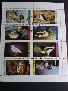 ​SCOTLAND-STAFFA STAMP-1974-WORLD RARE BIRDS CTO FULL-SHEET VERY FINE