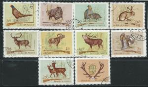 Hungary #1626-1635  Game Animals - Set Complete (U) CV2.80