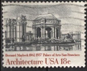 US Sc.# 1930 (used) 18¢ architecture: Palace of Arts (1981)