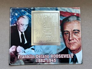 Stamps. Franklin Roosevelt  2024 year 8 blocks Foil. Silver. perforated NEW