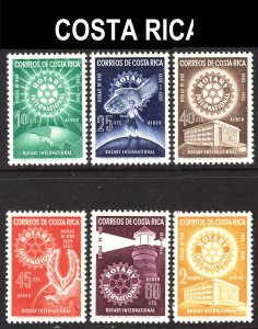 Costa Rica Scott C246-51 complete set VF mint OG NH.  FREE...