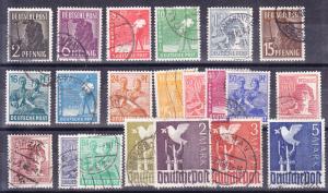 Germany 1947 Post War Long Set Complete with Variety (21) VF/Used(o)