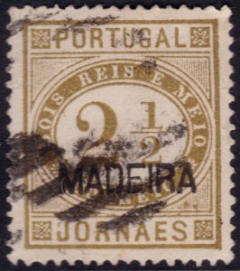 ✔️  PORT.COL. MADEIRA 1876 - NEWSPAPER BISTRE WITH OVPT  - SC.  NOT LISTED-RARE
