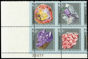 1541a, Mint NH 10¢ Large Misperfed Error Plate Block - Minerals - Stuart Katz