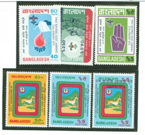 Bangladesh #136-138/190-191/321 Mint (NH) Single (Scouts)