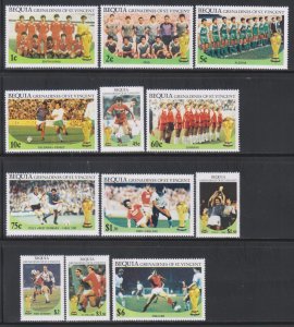 St. Vincent Grenadines,  Bequia,  World Cup (SC# 218-229) MNH SET