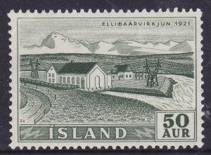 Iceland 1956 \Power Plants -\Ellidaarvikjun\-50a Mint NH 
