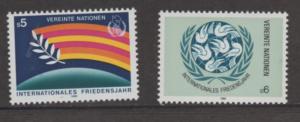 SCOTT# 64-65  singles    MNH  UN VIENNA   1986