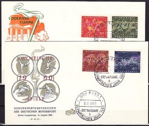 Germany, Scott cat. 813-816. Olympic Games issue. 2 First day covers. ^