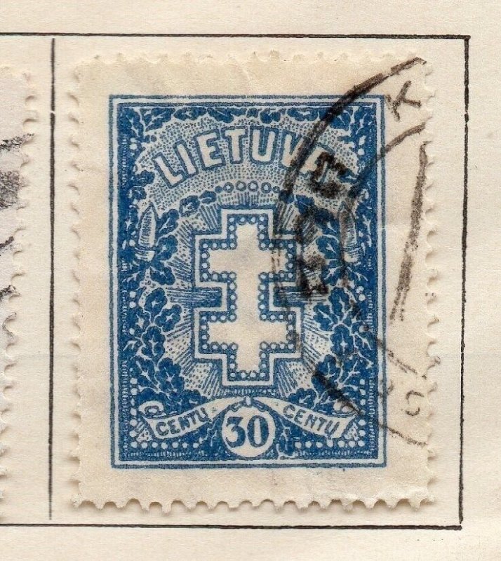 Lithuania 1927 Early Issue Used 30c. 184120