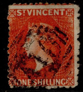 ST. VINCENT QV SG31, 1s bright vermilion, FINE USED. Cat £60.