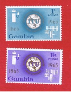 Gambia #210-211  MNH OG   ITU  Free S/H