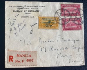 1899 Manila Philippines Airmail cover To Paris France Von Gronau Flight
