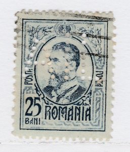 Perfin Romania Stamp Used A20P32F2068-